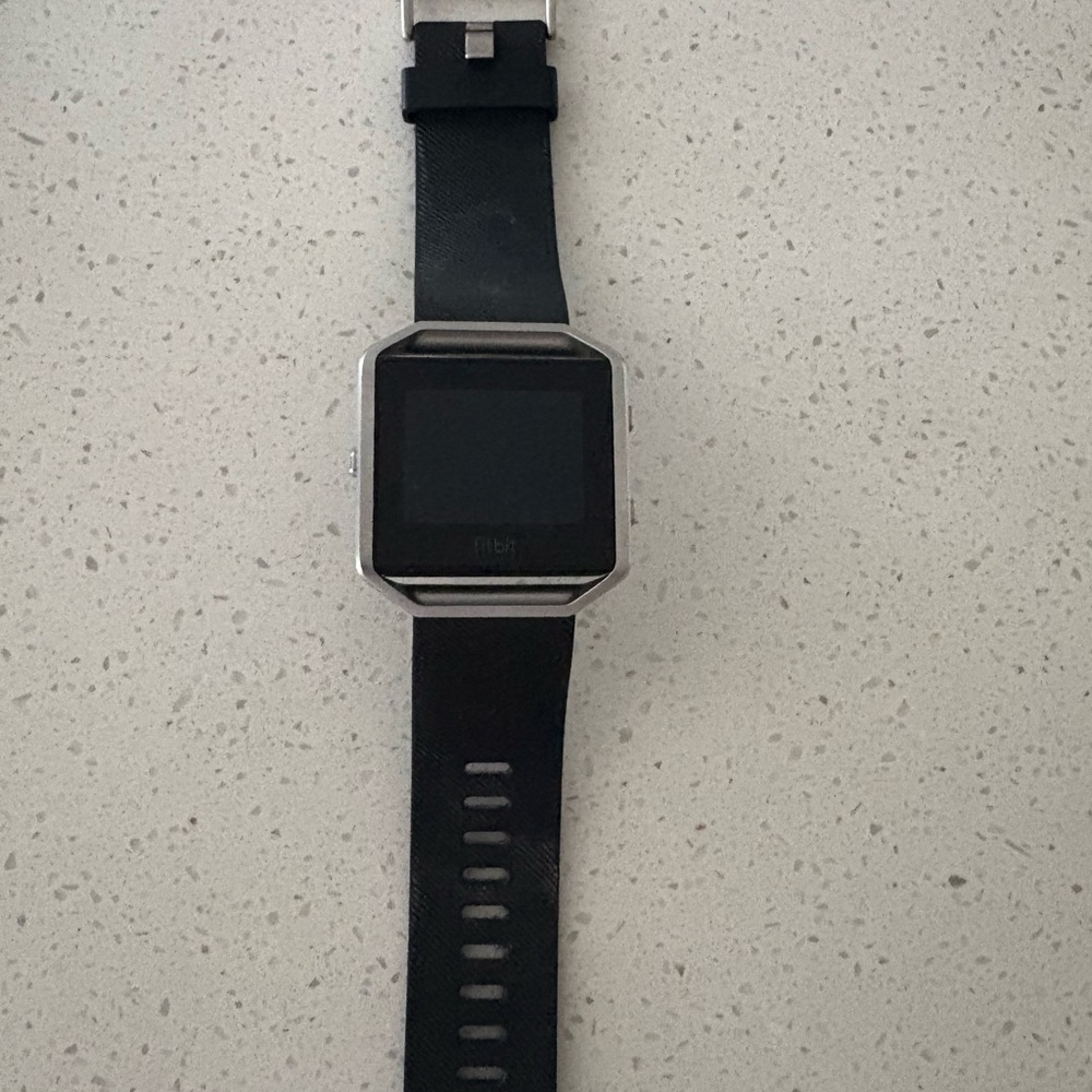 Fitbit Silver and Black Smartwatch